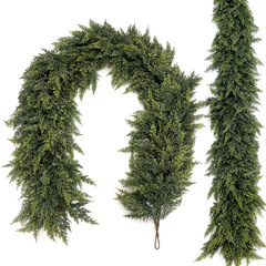 クロスボーダー人工シミュレーション感触ソフトプラスチック杉葉籐クリスマスホーム松葉蔓緑植物装飾