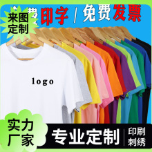 t恤定制纯棉工作服文化广告衫印logo 圆领速干选举服团队工衣印字