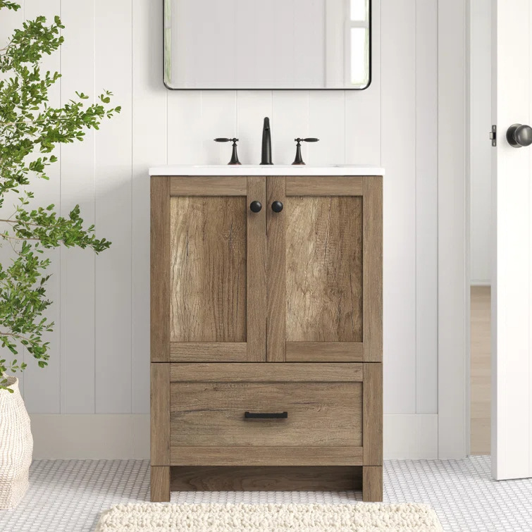 Bathroom floor cabinet independent sink cabinet 2 doors 1 brown gray modern factory wholesale simple country style Bathroom floor cabinet independent sink cabinet 2 doors 1 brown gray modern factory wholesale simple country style