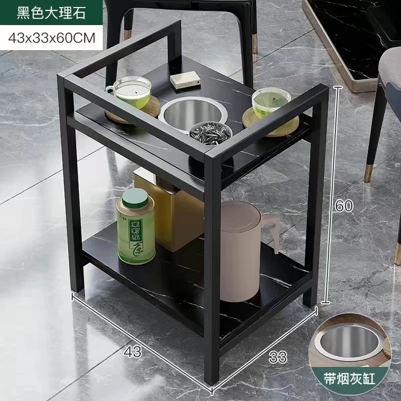 木制款麻将馆茶杯架客厅麻将桌可移动小茶几卧室落地正方形置物架|undefined