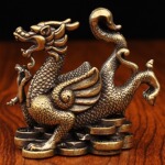 新款黄铜四大神兽摆件青龙白虎朱雀玄武客厅办公室金属工艺品批发