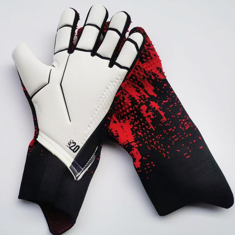 Guantes de portero de fútbol gruesos para adultos y niños, guantes sin dedos de látex antideslizantes transpirables, guantes de portero de fútbol