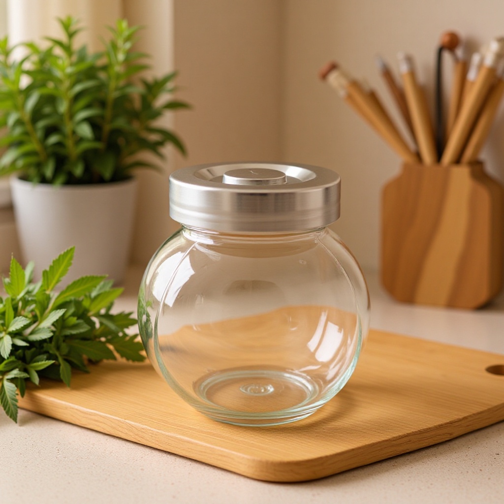 现货280扁鼓玻璃瓶罐头厂家调味储物糖果密封创意瓶子创意密封罐