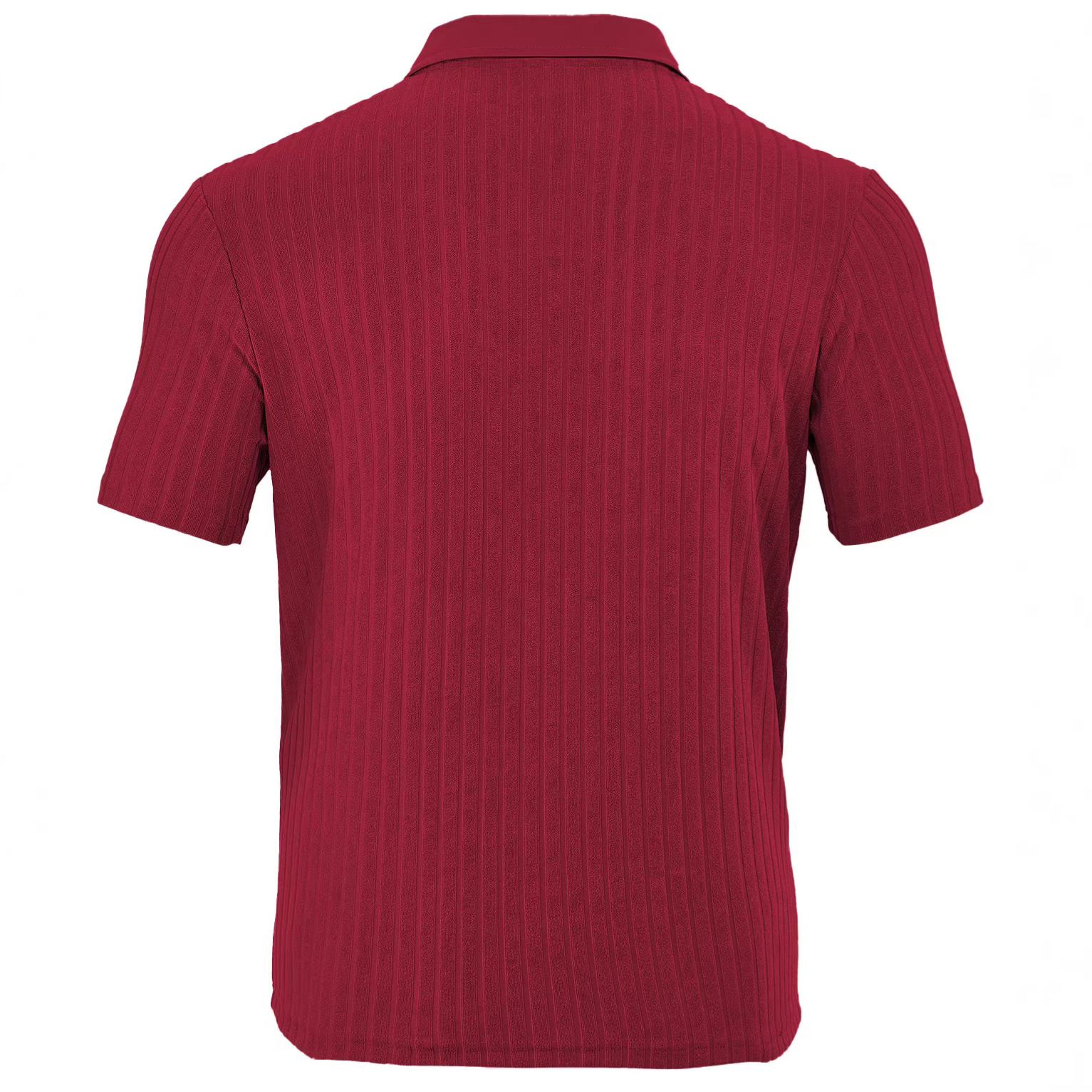 Chemise rayée d'été pour homme, style européen et américain, en tissu jacquard respirant et décontracté, col rabattu, col rabattu._voghion.com
