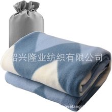 绍兴厂家秋冬双面绒保暖毯盖腿小毛毯办公室午睡足浴休息盖毯