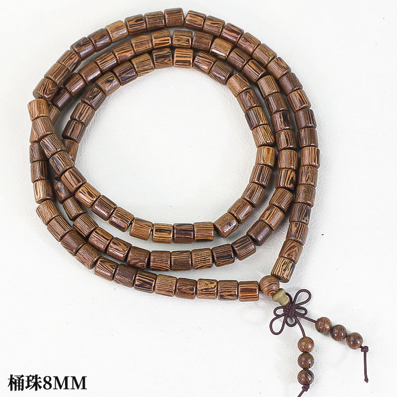 Fábrica al por mayor ala de pollo pulsera de madera hombres y mujeres pareja joyería regalo Rosario pulsera de madera wenwan 108 cuentas de Buda