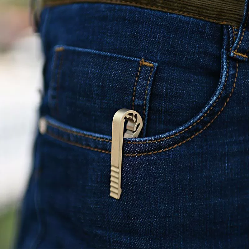 Brass small sharp pocket knife, keychain, box