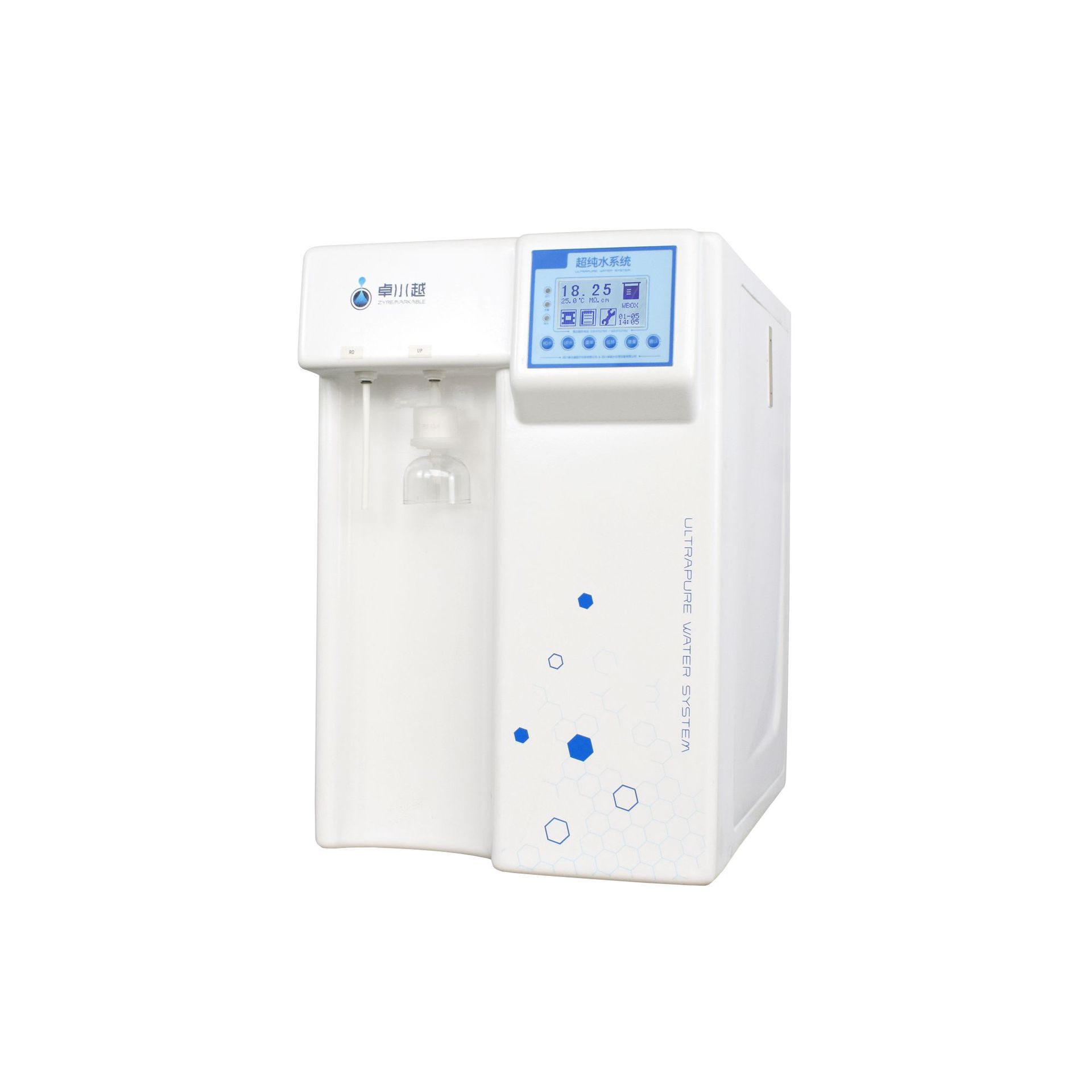 바이오 제약 기업은 ultrapure water machine을 사용하여 microAnalytical 실험을 ZYM-20T ultrapure water machine을 테스트합니다