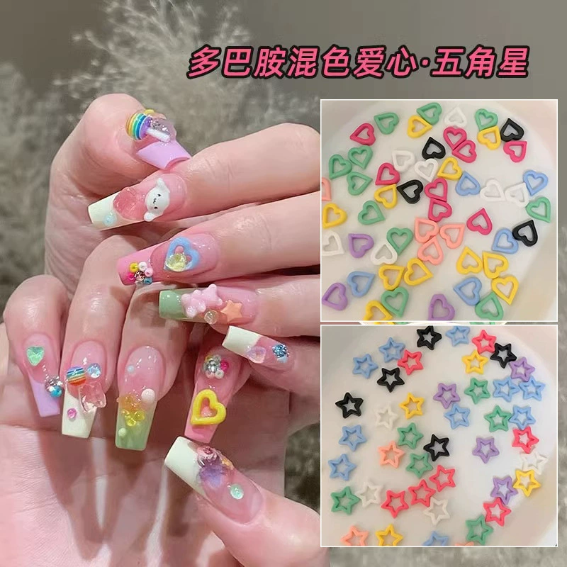 Цветные полые украшения для ногтей