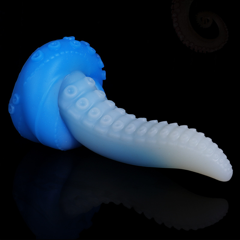 Pulpo luminoso tentáculo pene suave al tacto pene auto-mantenimiento palo especial en forma de pene anal plug anal expansor