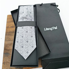 真丝领带!桑蚕丝高档货!领带灰色色大气男手打商务正装