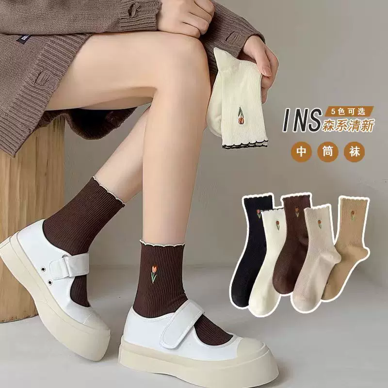 Осенний тренд милые демисезонные knee socks