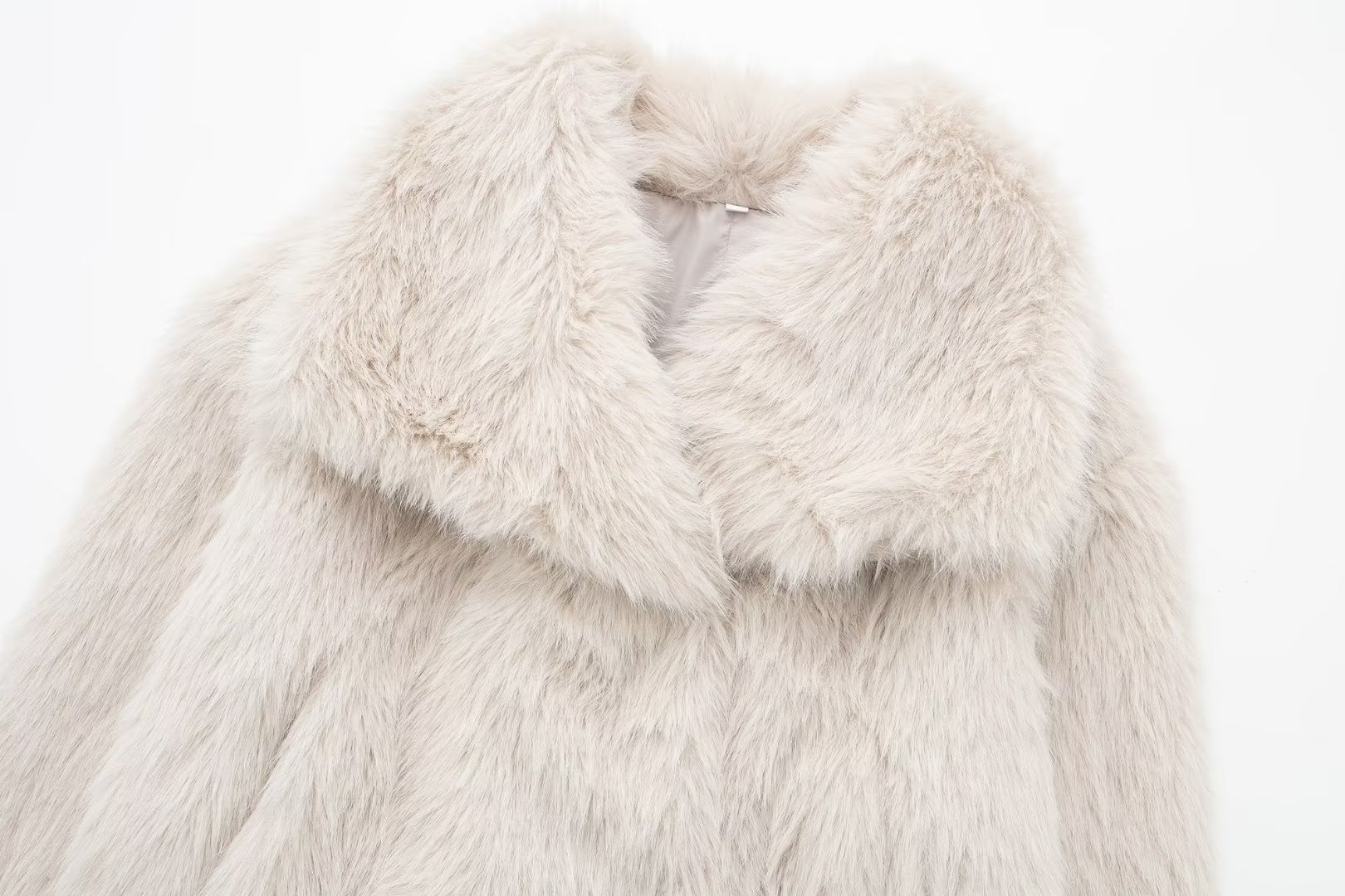 1330g Weight Faux Fur Coat Outerwear Type Long Sleeve Sleeve Length Single Breasted Placket Type Polyester Fabric Type Long Top Length Coat Tops Type Holiday Occasion Turndown Neckline Loose Fit Type Solid Color Pattern Winter, Autumn Season Women's Gender Pocket Design Elegant, Streetwear Style Women's Elegant Streetwear Solid Color Pocket Single Breasted Coat Faux Fur Coat 13