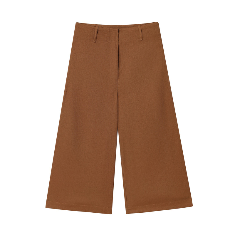 Amazon Wholesale New Autum Women's Versatile Pure Color Mid-Waist Long Bermuda Casual Shorts 8488586