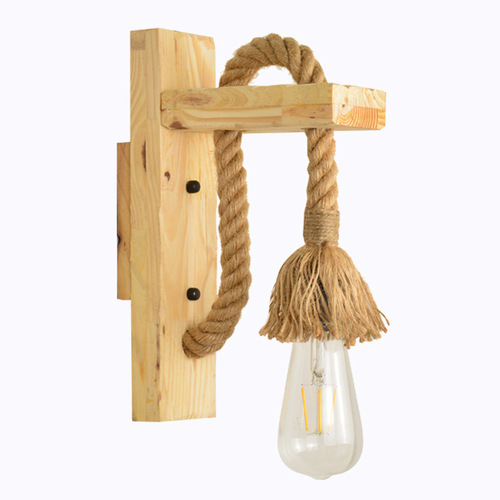 American country style creative solid wood nostalgic retro wall lamp living room single head solid wood restaurant bar industrial style wall lamp