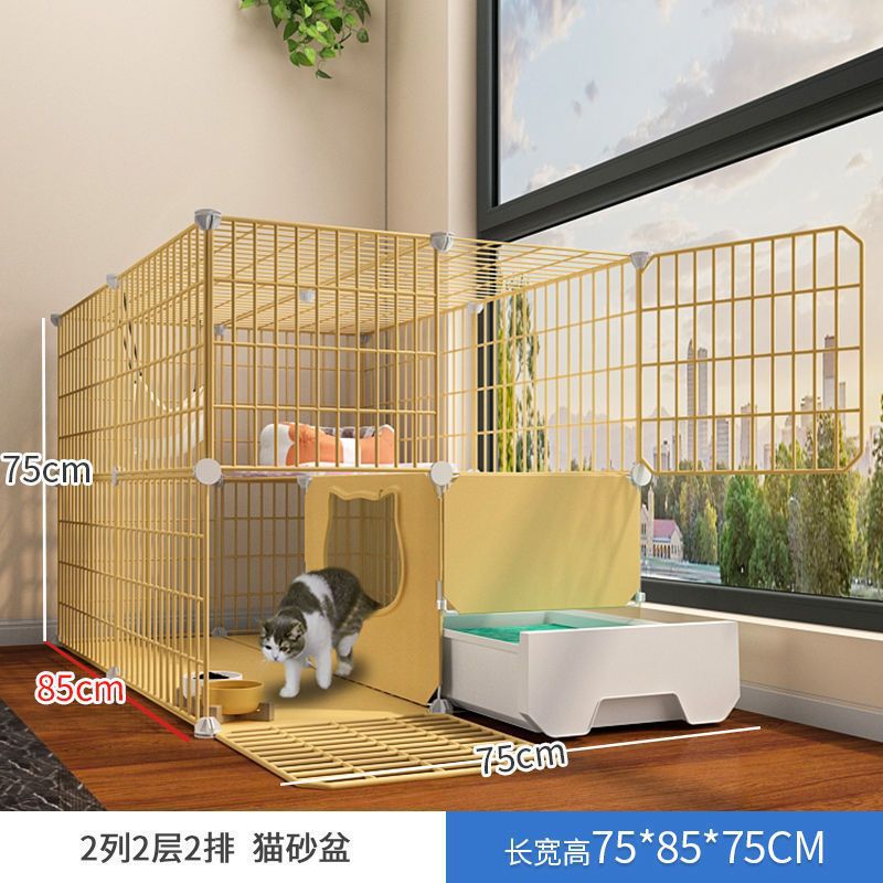 トイレ一体型猫ケージ 特価 3階建て 家庭用 屋内 特大フリースペース ペットヴィラ 猫ハウス|undefined