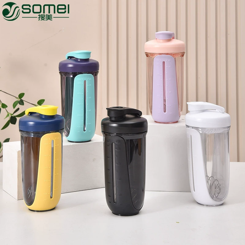 Большая емкость встряхивания спортивный фитнес-стакан с фильтром шкалы