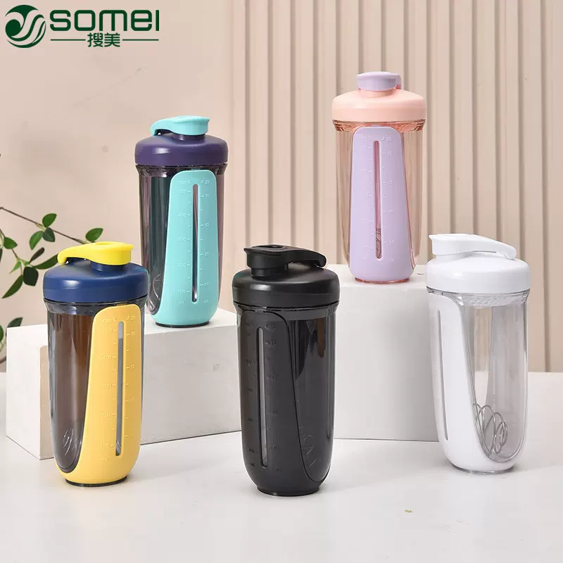 大容量摇摇运动健身奶昔杯带刻度滤网耐高温塑料水杯蛋白粉塑料杯