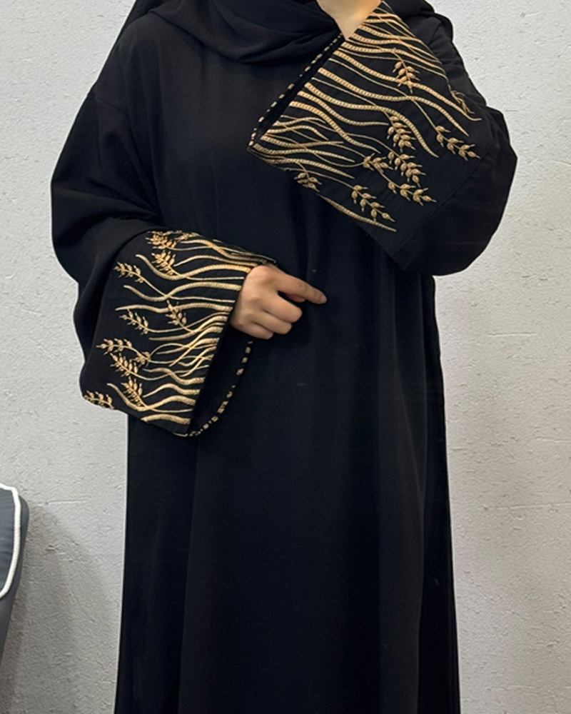 F430 Foreign Trade Cross-border E-commerce Dubai Arab Embroidered Robe Fashion Long Dress In Stock_ecoleips.com
