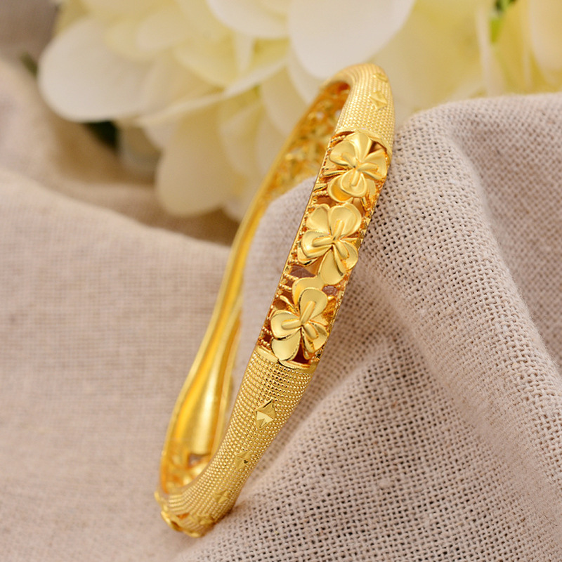 Dubai Wedding Bangles Flower Arabic Middle East Africa Ethiopia Moon Embroidery Bangles Bridal