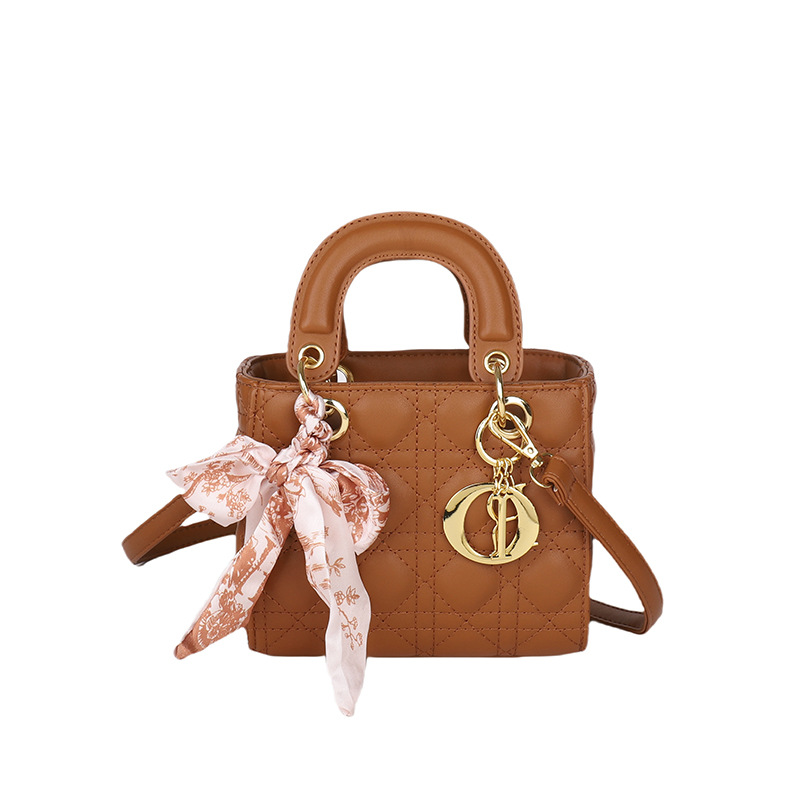 Daifei bordado bolso cuadrado pequeño bolso de moda pañuelo de seda para mujeres bolso lingge Senior nicho 2025 nuevo bolso para niños