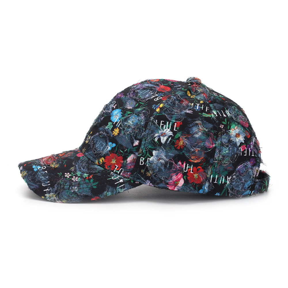 Ethnic Style Floral Baseball Cap For Women Sun Protection Hat_voghion.com