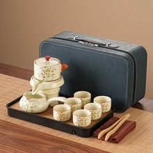 复古中式汝窑自动懒人便携泡茶茶壶功夫套装商务会客整套茶具定制