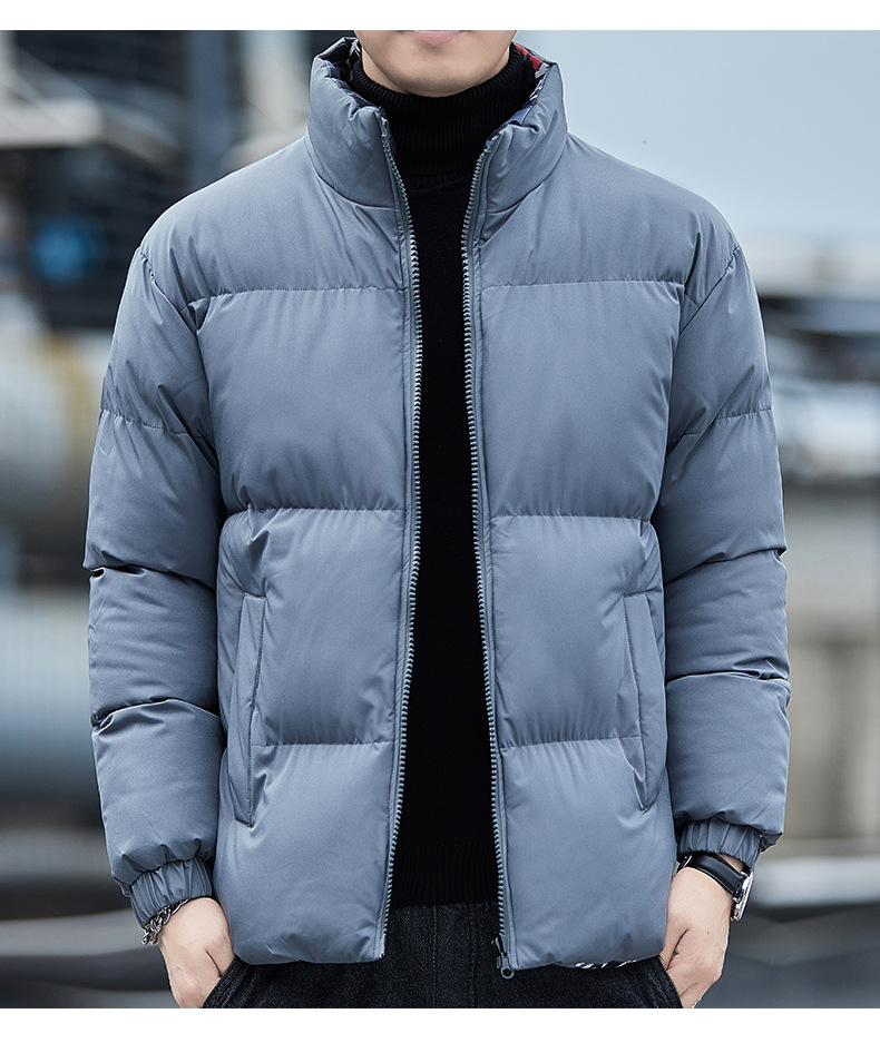 2021 Invierno nuevo desgaste de doble cara moda Delgado guapo abrigo de algodón acolchado engrosado abrigo de algodón acolchado para hombres