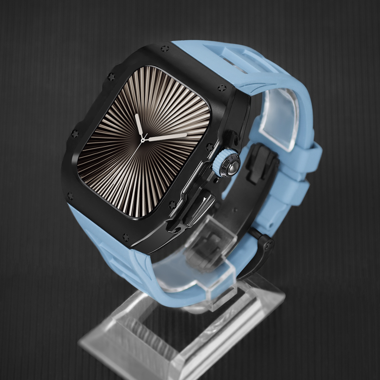 Adecuado para Apple Watch Correa iwatch Ultra10 generación 42/46/49mm acero inoxidable flúor caja de una pieza