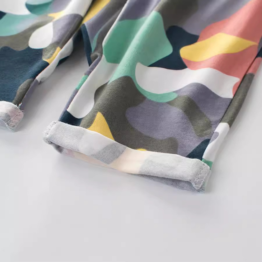 Pantalones de camuflaje para niños, estilo coreano, de algodón y licra, novedad de verano 2026, pantalones cortos para niños, venta al por mayor