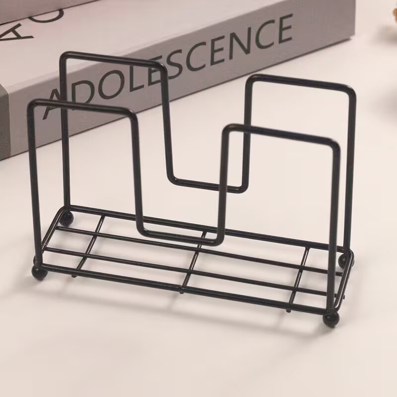 Transfronterizo creativo nórdico servillas de hierro forjado estante de almacenamiento cajas de extracción de papel de escritorio de comedor simple estante de almacenamiento de toallas cóncavas