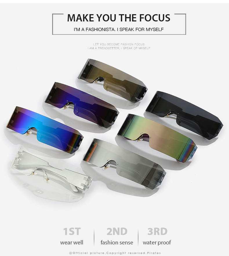 Title 3, Novos óculos de sol reflexivos coloridos da mod...