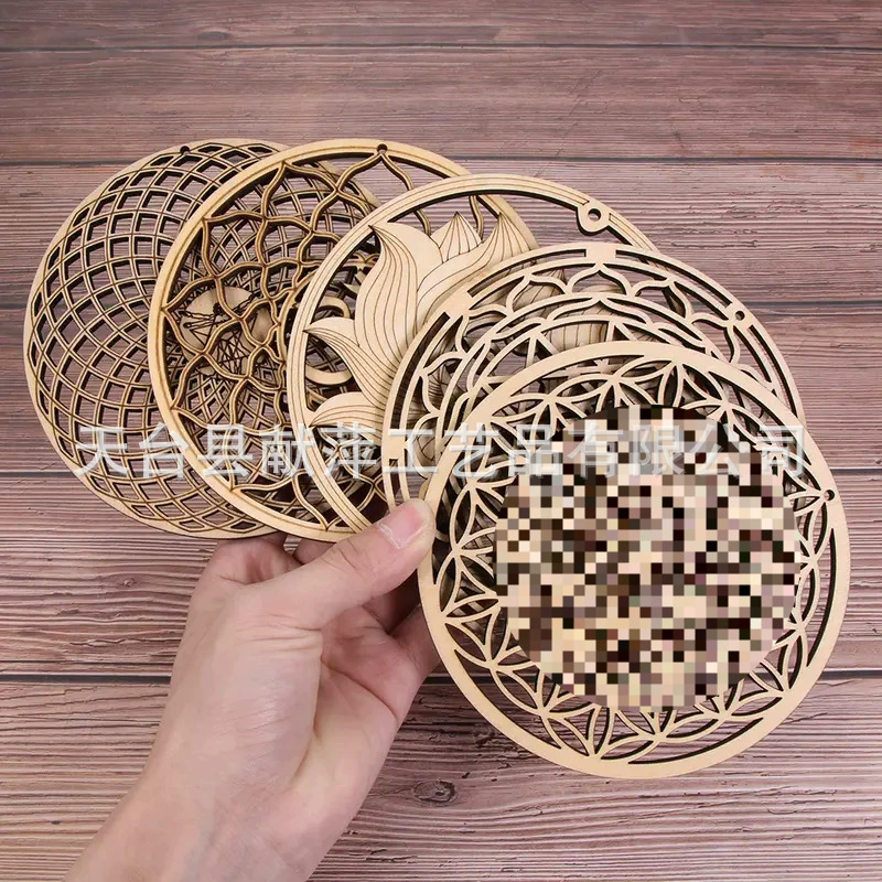 Оптовая продажа круглых ажурных изоляционных ковриков с цветочным принтом для DIY, домашнего декора, настенных украшений и подставок под кофе.