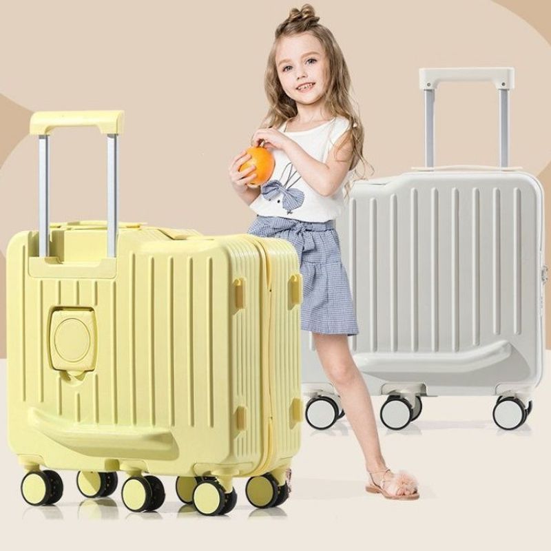 Explosion-proof cycling luggage for kids, magical children's trolley case, high-looking password-protected travel case, sturdy and suitable for sitting on