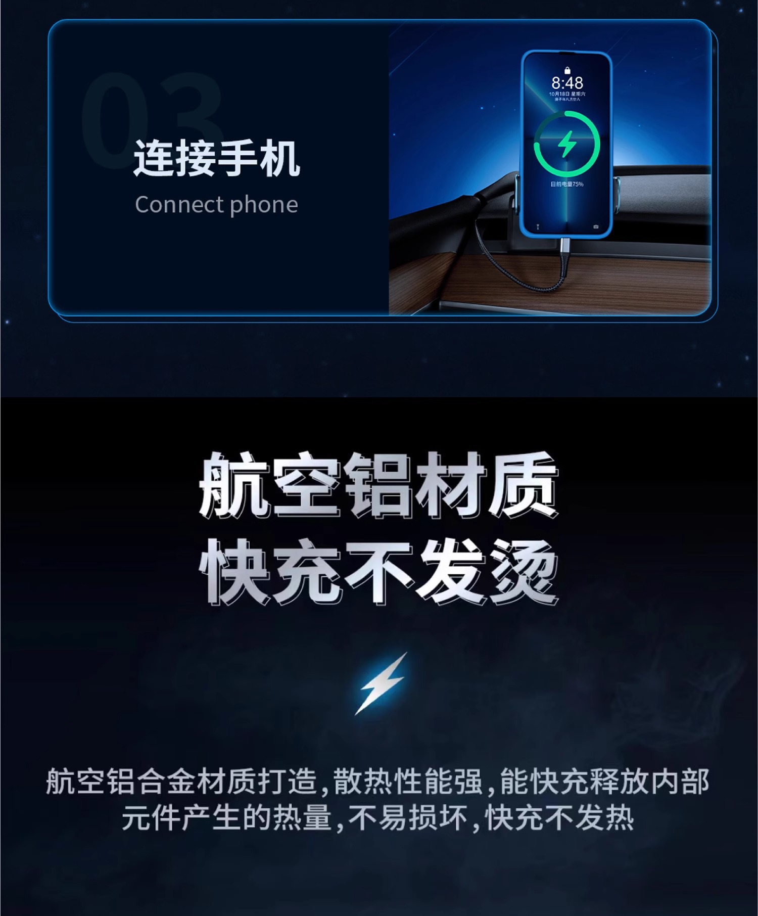 Suitable for Tesla Docking Station Model3 New 3/Y Dual-Port Obd Car Fast Charging Hidden Pd Charger