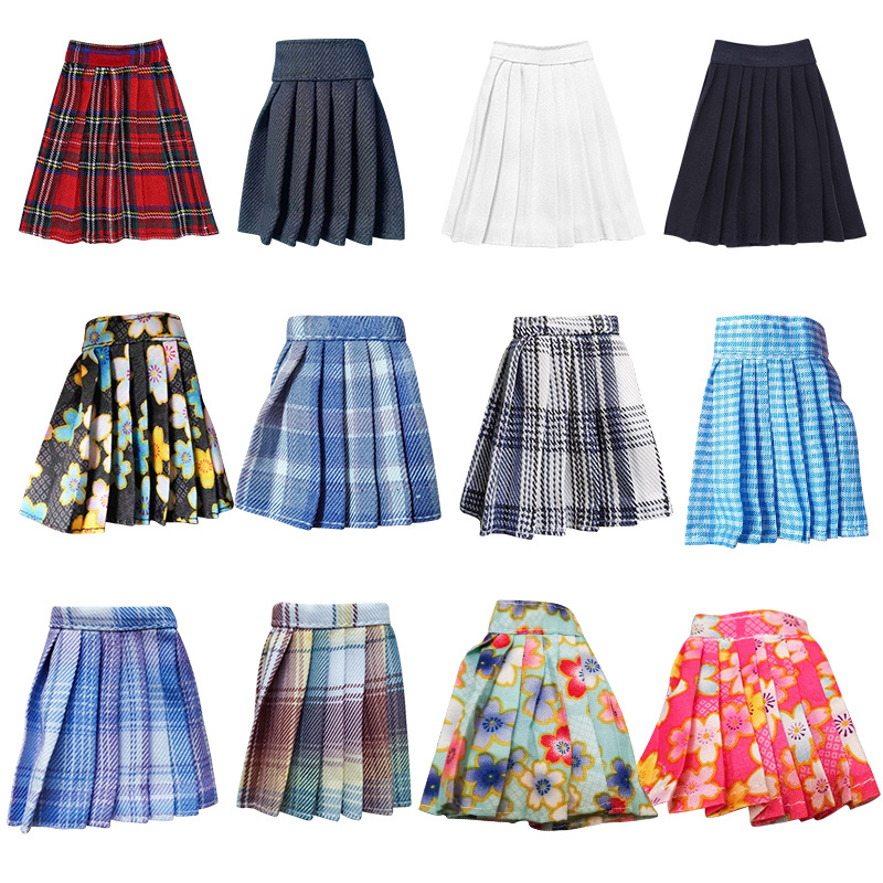 30cm Doll Clothes Dress up Wedding Dress Mini Pleated Skirt 100% off Organ Student 6-Point Doll Clothes