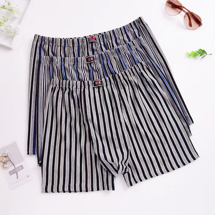 Middle-Aged and Elderly Men's Underwear Striped Men's Boxer Briefs Stretch Boxer Shorts Manufacturer Wholesale Street Stall Shorts for Men