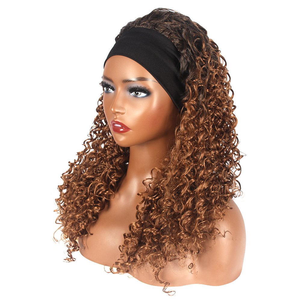 Peluca europea y americana, cabello rizado pequeño africano 13*4, encaje frontal, rizado pequeño, rizado largo, fibra química, casco de seda de alta temperatura al por mayor