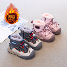 儿童雪地靴女童防水雪地鞋冬季男童加绒2025秋冬季运动鞋棉鞋加厚
