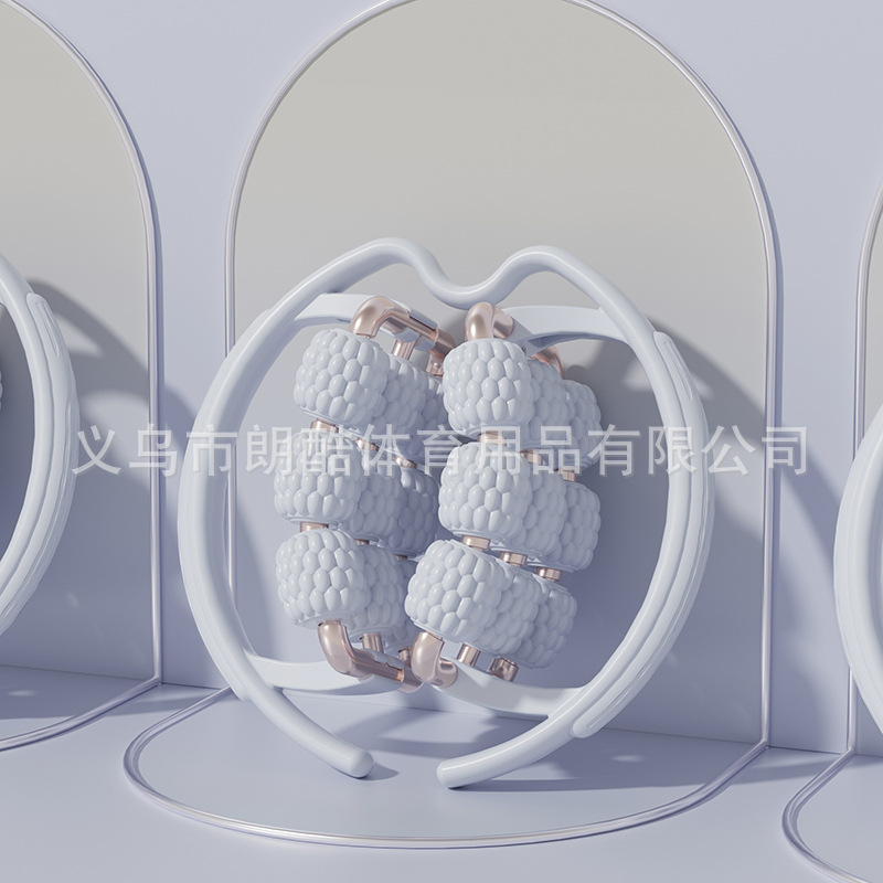 Plus18 rueda anillo clip pierna masajeador doble fila rodillo masaje draga meridiano relajarse pierna músculo entrenador