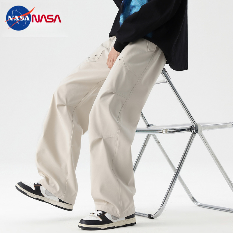 NASA men's work pants, autumn/winter 2026 new style, warm, straight-leg, casual, and waterproof