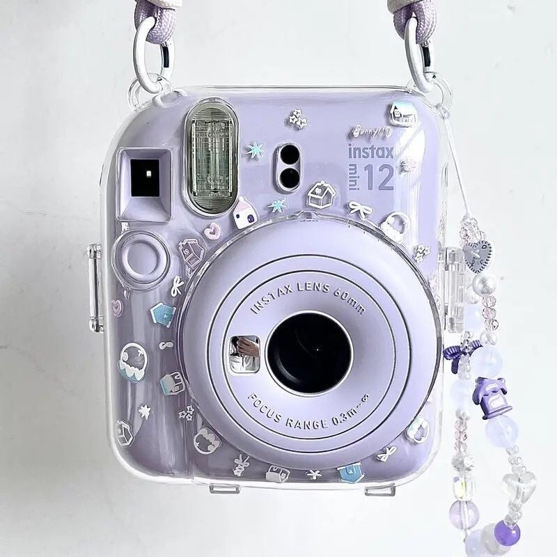 Mini12 Transparent Case Instax Crystal Hard Case Camera Protection Chain Mini12 Transparent Case Instax Crystal Hard Case Camera Protection Chain