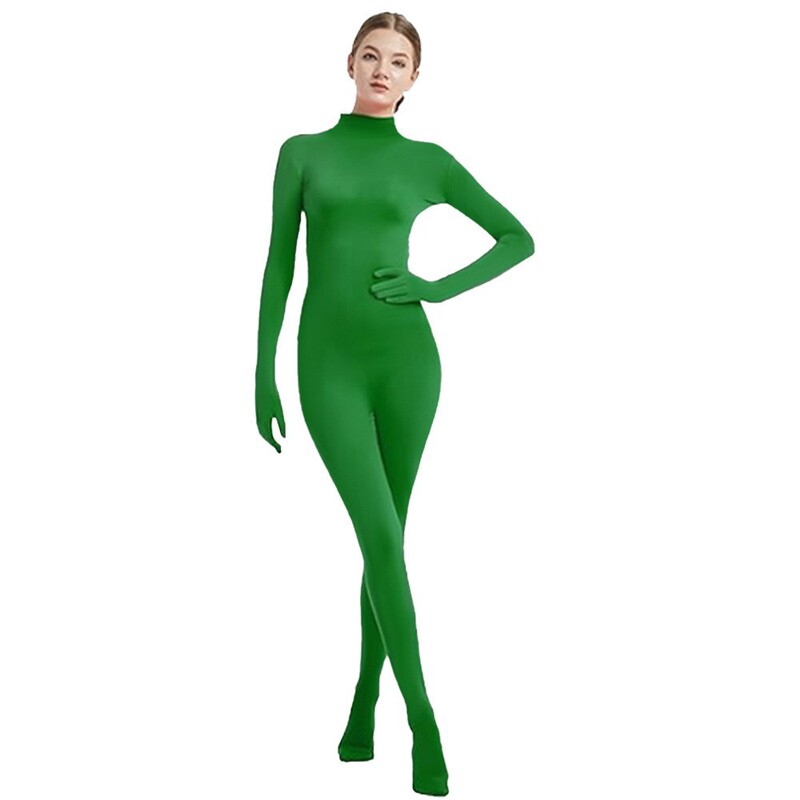 国境を越えて人気のレオタードの女性の半包の連体服zentai純色の服のダンス服の舞台の演技服|undefined