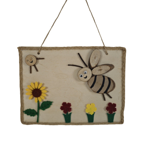 Preschool DIY Wooden Branch Collage Natural Material Creative Craft Kit for Parent-Child Early Education Handmade Material Pack