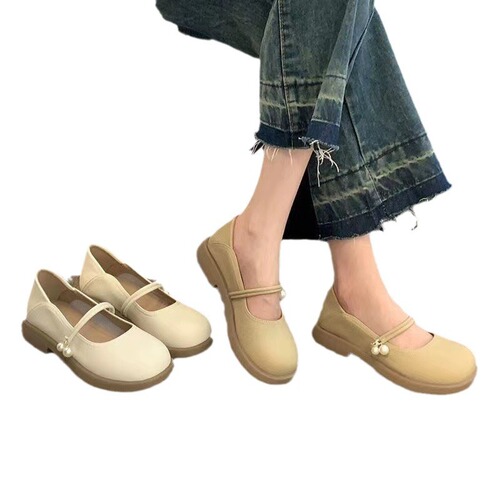 Mary Jane small leather shoes Spring and Summer single shoes 2026 new two-way loafers gentle breeze casual shoes comfortable