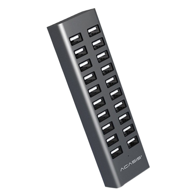 Arkasis usb divisor de 20 puertos computadora teléfono hub concentrador de disco USB de carga de alta potencia estación de acoplamiento