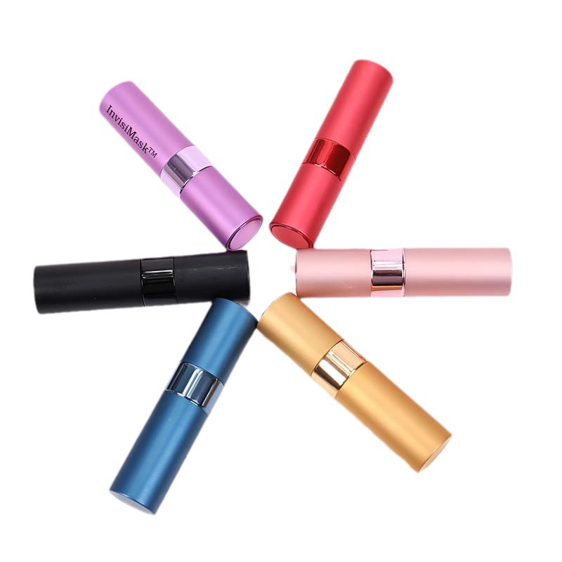 8ml botella de perfume giratoria de alta gama Mini portátil pequeño perfume de alta apariencia sub-botella de aluminio botella de spray oral