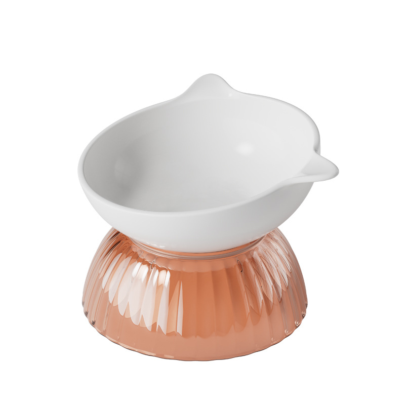 Tazón de gato de cerámica tazón de comida para gatos tazón oblicuo tazón de comida tazón de arroz tazón de gato tazón de perro Copa no es fácil de derribar suministros para mascotas