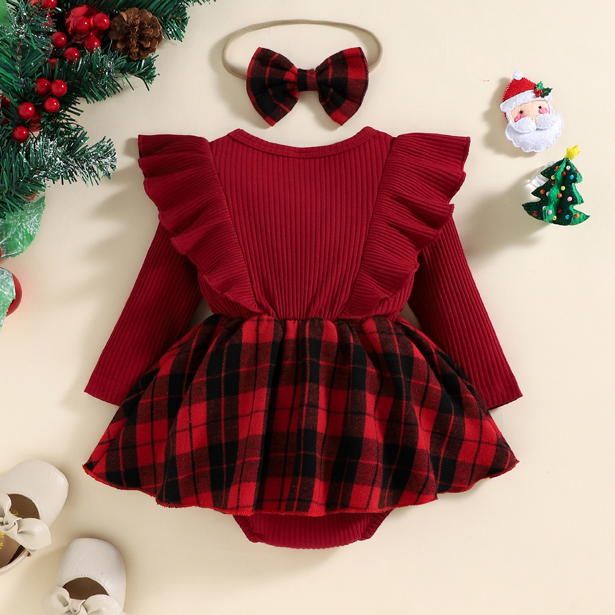 Fashion Solid Color Cotton Blend Baby Rompers display picture 2