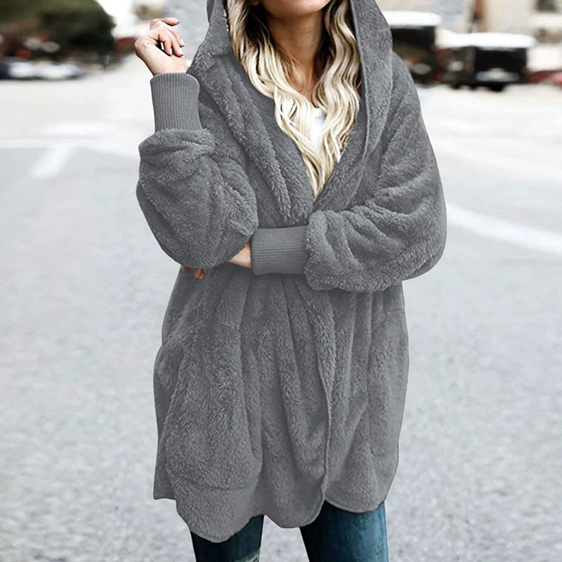 Demi-season keep warm long jacket, Amazon, mid-length